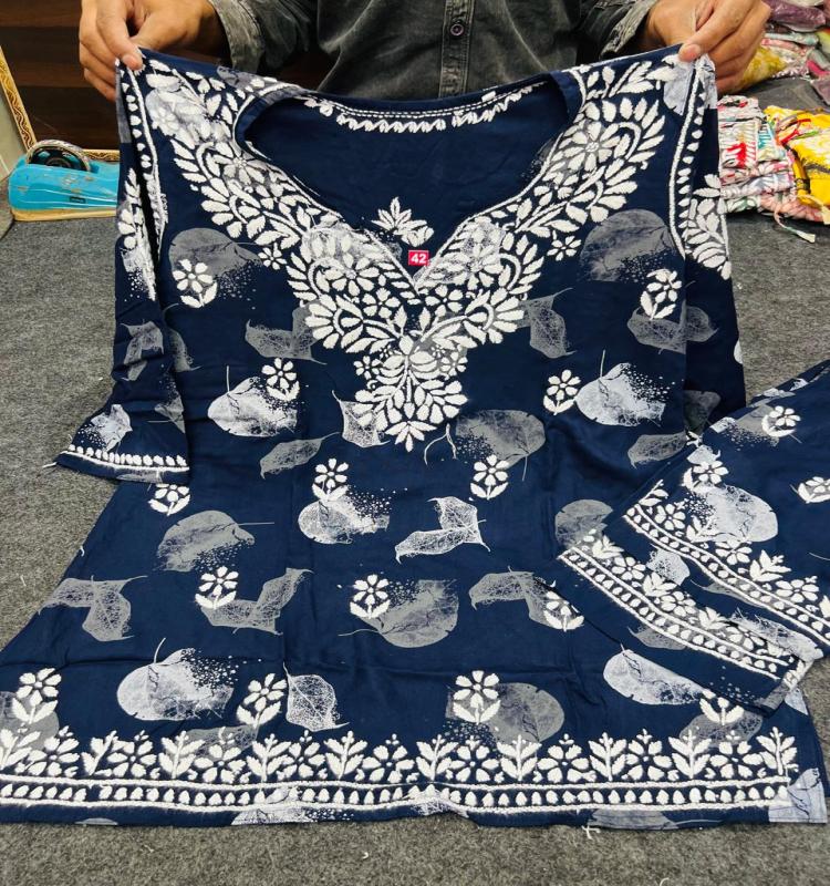 Floral Printed Chikankari Coord Sets comes with Hand Embroidery 