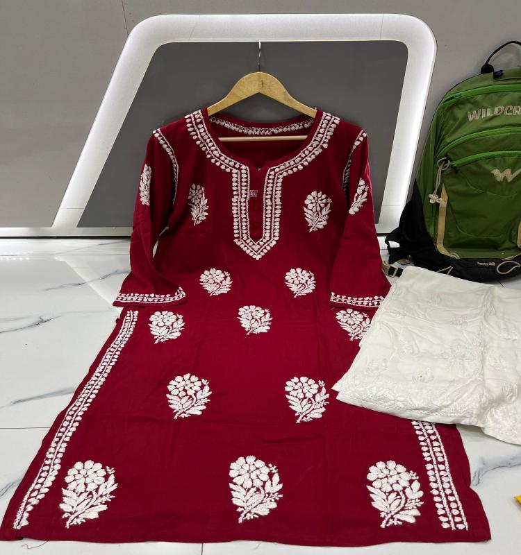 Pure Handwork Chikankari Kurtas Comes In A Very Soft & Comfy Fabric 